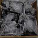 Kenning 24 Pack Book Stand, Foldable Picture Holders for Tables, 3.54'' X 5.12'' Metal Plate Stands for Display Photo Easel Cutting Board Record Frame Holder (Black)