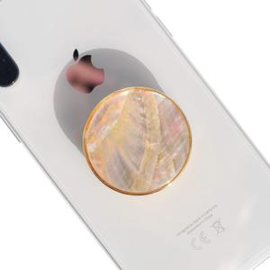 OnTheGrip Cute Natural Seashell Design Round Shape Collapsible Mobile Phone Grip Stand Holder for Smartphone Tablet Cell Phone Accessory (Crme)