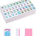 1.2American Mahjong Tile Set, 166 Mahjong Game Set with Pink Color (Tiles Only, No Racks and Other Accessories)