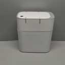 JOYBOS Trash Can with Lid Automatic Garbage Can, 3.8 Gallon Slim Small White Plastic Smart Trash Bin, Narrow Motion Sensor for Bedroom, Bathroom, Toilet Office