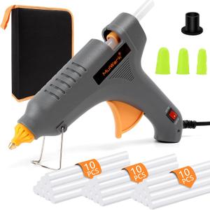 Mulwark Full-Size Hot Glue Gun Kit  High Performance Dual Power 60/100W Industrial Glue Gun Set with 30 Glue Sticks for Crafting, Repairs, and DIY Projects