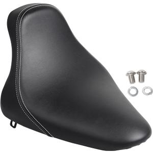 Driver Rider Solo Seat For Harley Fat Boy Night Train Heritage Softail FLSTN 2000-2007 FXST 2000-2005,White Stitch