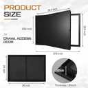 Zonon 24 x 36 Inch Black Crawl Space Access Door Universal Aluminum Skirting Access Panel for Mobile Home Insulated Wall Ceiling Mounted for Drywall Plumbing Electrical Basement (Ring-Pull Open)