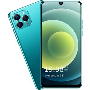 Unlocked Android Smartphone, 6.26in HD Screen Cell Phone, 2MP+2MP Camera 1GB + 8GB ROM Smartphone, Dual Card Dual Standby, Face Recognition, with +BT+FM+(Green)