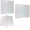 New Clear Kitchen Dish Safe Sink Protector Mat Pad Set, 3 Piece Combo Set Includes 2 Mats and 1 Saddle