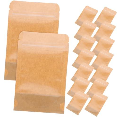 Garneck 100pcs Resealable Bags with Clear Window Lightweight Self Sealing Pouches for Food Storage Party Favors Candy Wrapping and Crafts 14mm-9mm