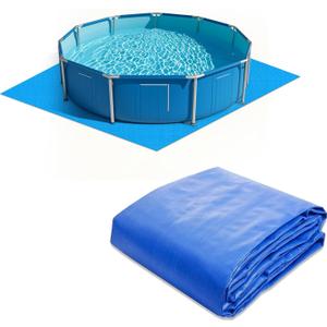 18 x 18 FT Pool Liner Pad for Above Ground Swimming Pool, Outdoor Pool Mat for Above Ground Pool Pad, Under Pool Floor Liner Underlayment Pad, Prevents Punctures Pool Mat Protector Tarp