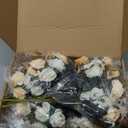 Hotop 12 Bunches of Artificial Flowers Centerpiece 13 Inches Silk Faux Roses Bouquets for Table Decoration Realistic Bouquet Arrangement Boho Faux Flowers for Wedding (Champagne)