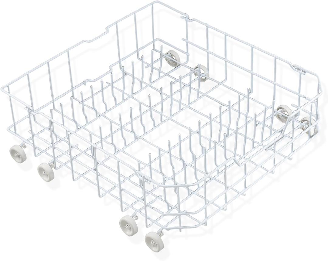 Allstare WD28X10384 Dishwasher Lower Rack Replacement Parts for GE Dishwasher Parts Lower Dishrack Assembly with Wheels GHDA485N10CS GLD4406R00BB GE Dishwasher Bottom Rack 22.2"D x 21.3"W x 7.3"H