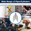 Handheld Pipe Drill Jig for Pipes or Cylinder Pipe, Bridge Pipe Drilling Guide Block Triangle Window Cutouts, Handheld Drilling Guides Jig for Bit on Cylinder Centering Tool