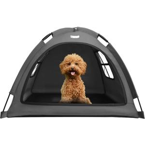 Cat and Dog Outdoor Waterproof Tent House - Indoor/Outdoor Cave Nest Bed for Small Dogs, Cats, Bunnies - Washable (Gray, Small)
