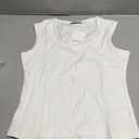 Women Wide Strap Ribbed Cropped Tank Tops 2026 Summer Trendy Crop Top Tight Fit Basic Sleeveless Camisole (White, M)