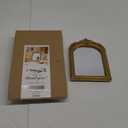 10 x 7 Small Gold Vintage Wall Mirror, Antique Gold Resin Baroque Mirror, Decorative Hanging & Tabletop Mirror