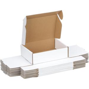 FARRAY 50 Pack of 7x5x2 Inches Small Shipping Boxes, Durable Kraft Corrugated Cardboard Boxes for Shipping, Mailing and Packaging, White