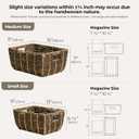 StorageWorks Wicker Baskets for Organizing, Handwoven Storage Basket with Built-in Handles, Banana Leaf Organizer for Home Decor, Set of 2