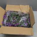 Artificial Green Plants, Artificial Purple Spherical Flowers, 23.6 inches, UV-Resistant, with Ground Anchors, Suitable for Indoor and Outdoor Garden and Home Decoration, 2 Pieces per Pack