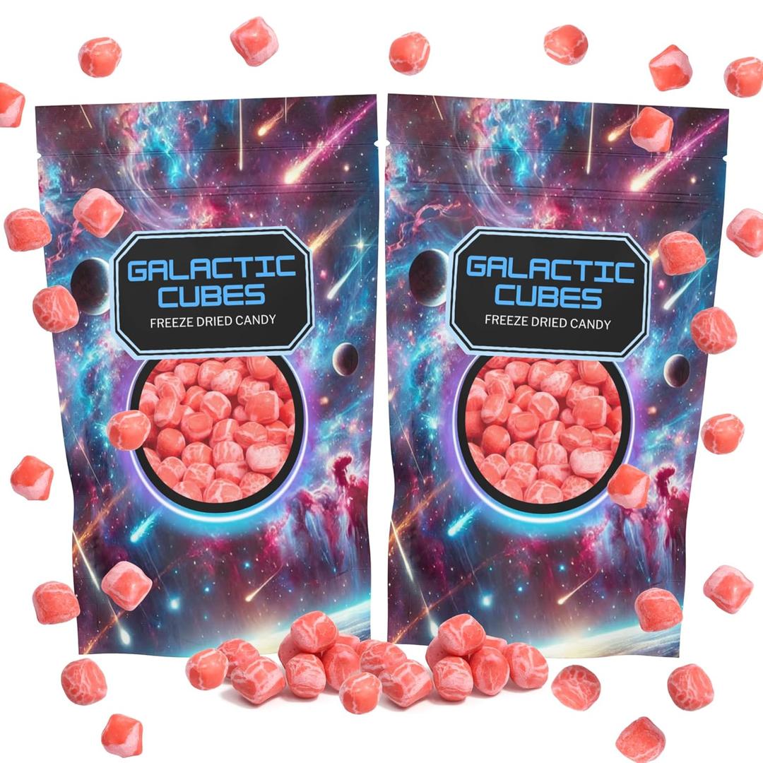 Freeze Dried Strawberry Fruit Bursts, Mini Pink Crunchy Candies, Gift Bag Snack Candy, 4.23 Ounces (Pack of 2), BBD 06/04/2026