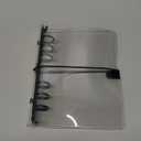 Clear A6 Binder with Elastic Band 1.8mm Thick PVC Notebook Cover 6 Black 20mm Diameter Round Rings Budget Binder Planner Cover Journal Folder Organizer for A6 Binder Pockets Paper Refills