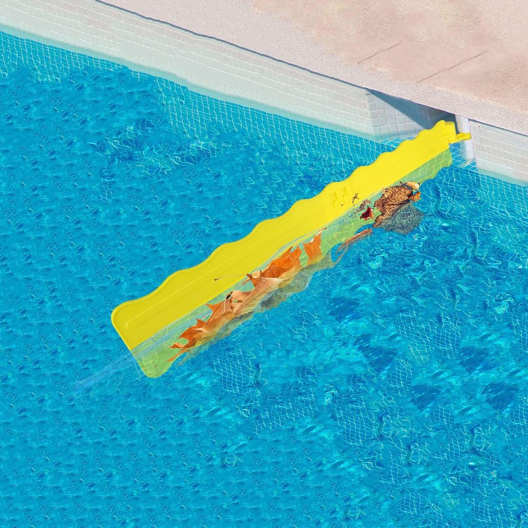 Plastic Debris Skimmer-Skimmer Guard,Hands Free Pool Leaf Skimmer,Work with Most Skimmer Systems on Above-Ground and in-ground Pools,6.7 Inches to 4 Inches (Yellow)