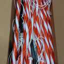 COOLWUFAN 12 Pack Christmas Candy Cane Pathway Markers, 17'' Christmas Outdoor Decorations Pathway Lights with 60 Warm Lights for Indoor and Outdoor Xmas Holiday Party Patio Yard Decor (Red)