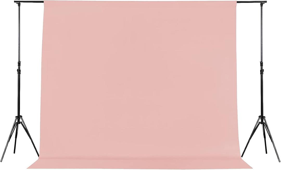 Joccun 5X7FT Light Pink Backdrop Background for Photography,Polyester Backdrop Curtain Background Screen for Photography,Photoshoot,Video Recording,Studio(5X7ft,Light Pink)