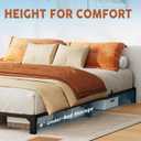 Queen Bed Frame, 8" High Platform Bed Frame, Heavy Duty Steel Slat Support Queen Size with Storage Space, Support Up to 800 LBS, No Screws Needed, Easy Assembly (Black)