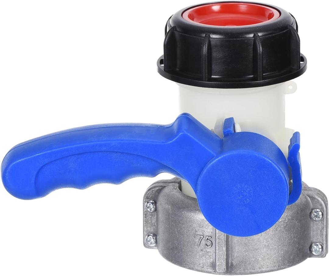 PATIKIL 75mm IBC Tote Adapter - DN50, 1000L IBC Adapter, Butterfly Valve Switch for Garden Irrigation