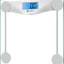 Etekcity Digital Body Weight Bathroom Scale, Large Blue LCD Backlight Display, High Precision Measurements, 6mm Tempered Glass, 400 Pounds, Size: ‎11.9 x 11.9 inches