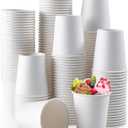 TV TOPVALUE 600 Pack 5 oz Paper Cups, Disposable Bathroom Mouthwash White Hot Drinking Cups for Home, School and Office (EXP 12/31/36)