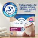 Tena Sensitive Care Incontinence Underwear for Women, Maximum Absorbency, Adult Diapers, Large (Waist Sizes 34in-44in), 80 Count (4 Packs of 20)