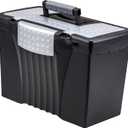 Storex Legal File Box with Organizer Lid Plastic Office File Storage Box for Letter and Legal Hanging Folders, 17.13 x 9.63 x 11 Inches, Black, 1-Count 