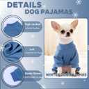 Puppy Clothes Dog Sweater for Small Dogs Girl Boy Winter Warm Soft Puppy Pjs Stretchy Jumpsuit Doggie Pet Clothes Outfits (Steel Blue, XX-Small)