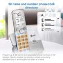 AT&T EL51203 DECT 6.0 2-Handset Cordless Phone with Full-Duplex Speakerphone, Backlit Display & Lighted Keypad, Caller ID/Call Waiting, Intercom, ECO Mode