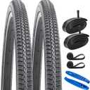 YUNSCM 2-PCS 26x1 3/8 (37-590) Road Bike Tires Compatible with 26 x 1 3/8 26x1 3-8 Bike Bicycle Tires