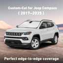 EcoNour Windshield Sunshade Compatible for Jeep Compass 2017-2023 2024 2025, Sun Visor for Front Windshield & Window Sun Shade Cover, UV Heat Blocker & Protector, Car Accessories