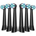 6 Pack IO Replacement Brush Heads Compatible with Oral B iO 2/3/4/5/6/7/8/9/10/Deep Clean Series Electric Toothbrushes, MediumHard Bristles IO Toothbrush Head Compatible with Oral B (Black)