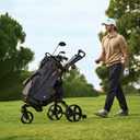 KVV Electric Golf Push Cart with Remote Control, Super Compact and Lightweight Electric Golf Cart,Smallest Folding Size Electric Golf Cart, Suitable for All Terrains, and Charcoal