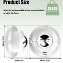 TRVL FIELDER Self Adhesive Caster Wheels for Furniture, Small Casters for Furniture Legs, Low Profile Table Wheels, 28 LBS Load Capacity Per Steel Wheel, Rollers for Kitchen Appliances (16 PCS, White)