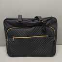 Taygeer 17 Inch Laptop Bag for Women, Large Convertible Quilted Briefcase Backpack with USB Port, Waterproof Leather Work Tote Bags, Professional Shoulder Computer Handbags for Office Business, Black