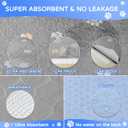 Aitmexcn Washable Puppy Dog Pee Pad, 4PCS 100% Waterproof Whelping Training Mat for Puppy/Senior Dog, Fast Drying Reusable Puppy Pads for Indoor, Outdoor and Car Travel- 32x36'' Llight Gray