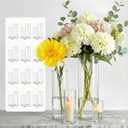 Sandraheer 48-Pack Clear Glass Cylinder Vases, 4 Sizes (4/6/8/10 Inch) - Hurricane Floating Candle Holders & Flower Vases for Wedding, Table Centerpiece, Home Dcor