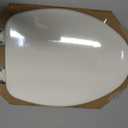CHURCH Toilet Seat, Easy Clean Hinges Release for Deep Cleans, Durable Enameled Wood Seat, Elongated, Biscuit