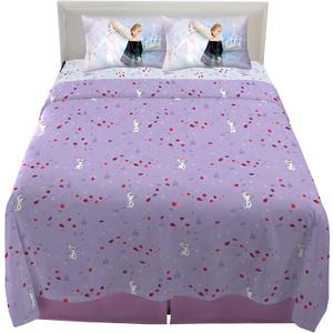 Disney Frozen 2 Kids Bedding Super Soft Microfiber Sheet Set, Full, (Official) Disney Product By Franco