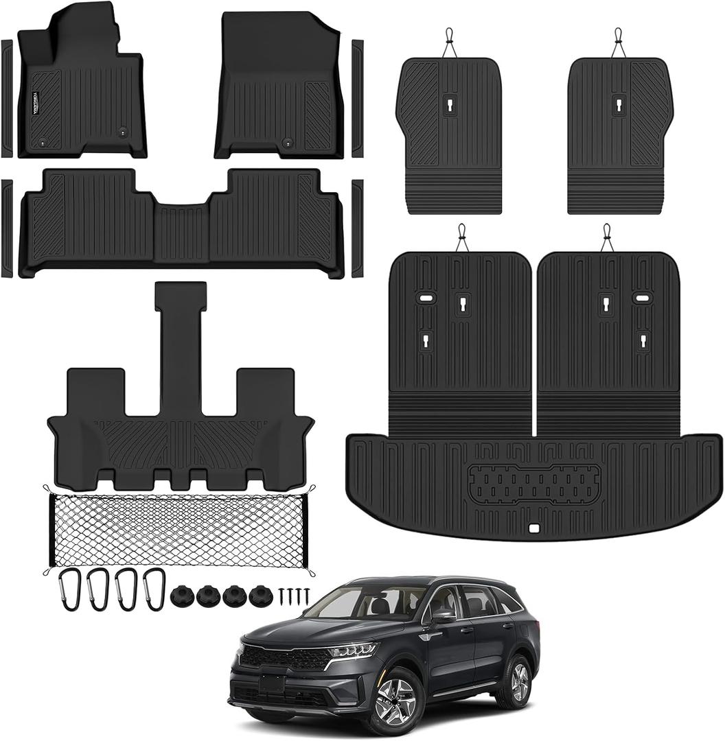 Floor Mat Set for 2021-2026 Kia Sorento PHEV & Hybrid 6 Seats