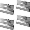 4 PCS Frameless Shower Door Roller Replacement, M-6053 Top Bracket Assembly with 3/4" Ball Bearing Wheels, Aluminum Shower Door Rollers for 1/4" Glass, Chrome Finish