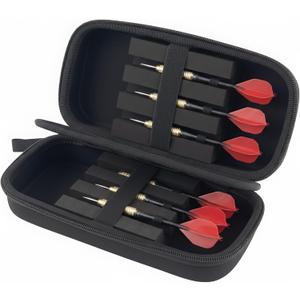 Dart Case for 6 Steel Tip Darts and 3 Flights, Hard Shell Storage Box with Foam Insert and Zipper, Portable Dart Holder for Travel and Competition