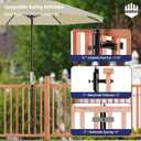 Patio Umbrella Stand for Deck Railing, Adjustable Patio Umbrella Holder Outdoor Umbrella Base, Fixed Clip Umbrella Stand Outdoor Base Parasol Holder for Deck, Outdoor Courtyard, Balcony