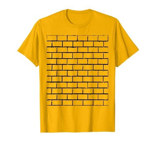 Brick Wall Halloween Costume Funny Simple Group Costume Idea T-Shirt XL