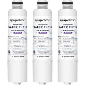 Amazon Basics Replacement Samsung DA29-00020B Refrigerator Water Filter Cartridge, NSF Certified, Reduces Contaminants, 3-Pack