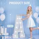 4FT Baby Marquee Letters for Baby Shower for Girl Boy, Large Light Up Sign for Backdrop, Gender Reveal Party Decorations Supplies (White),4pcs